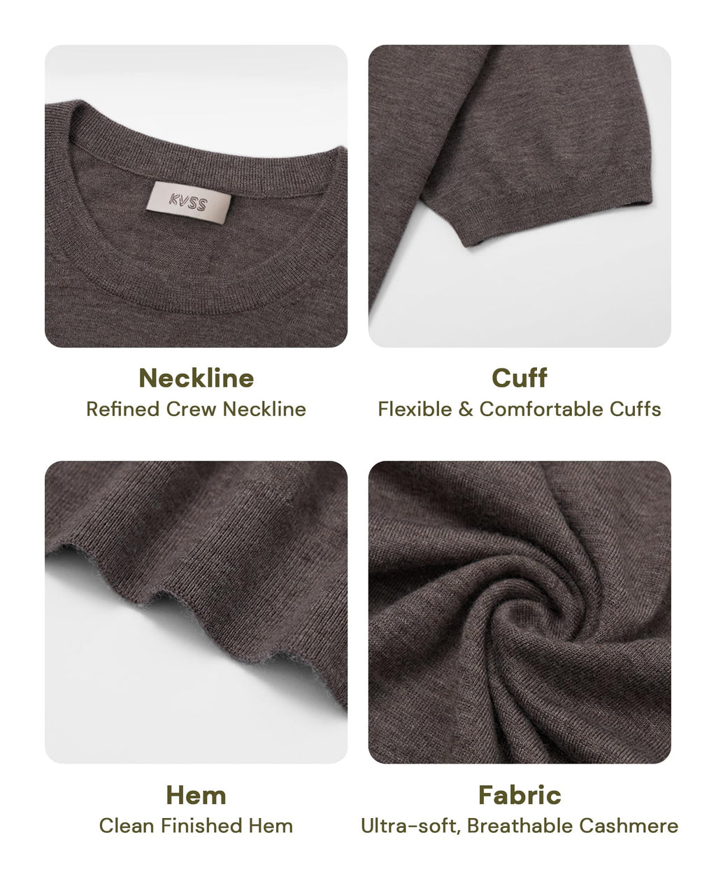Cashmere Knit Crewneck T-Shirt