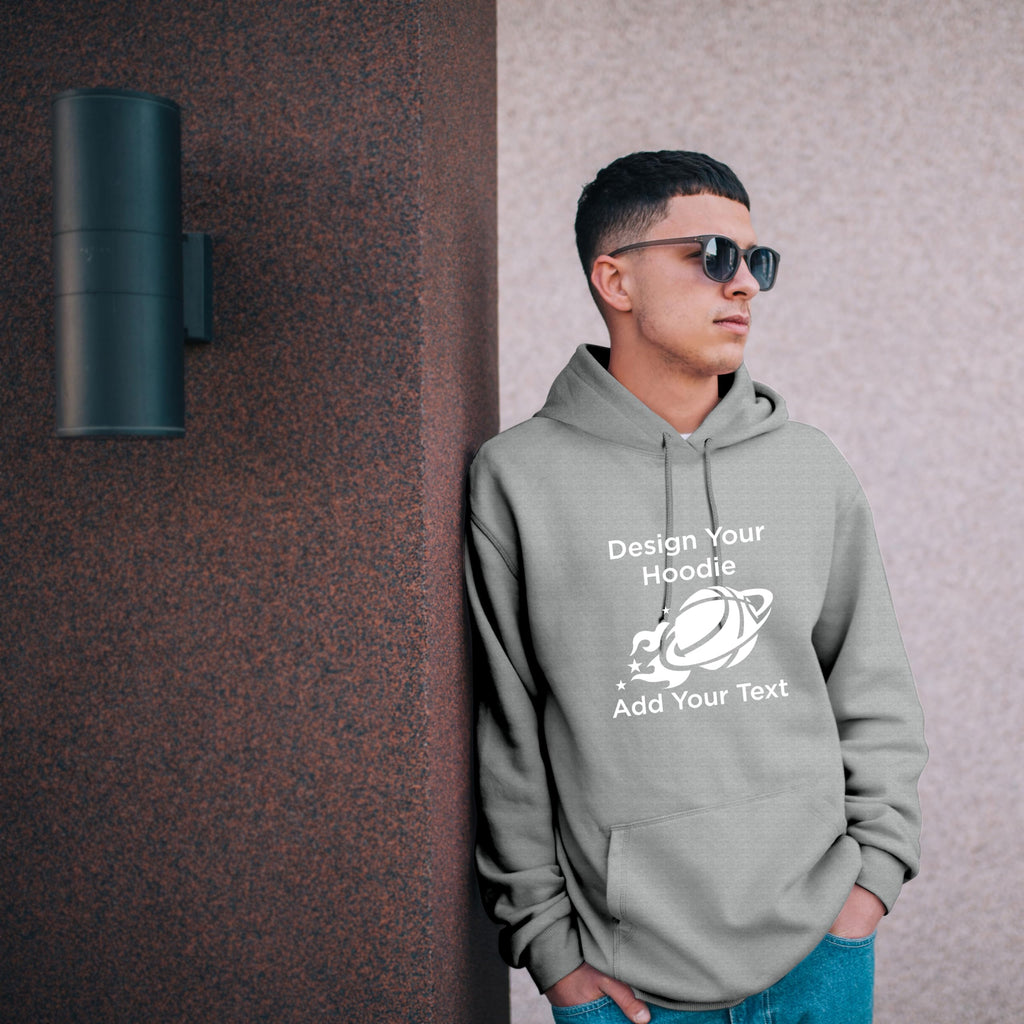 Custom Cotton Hoodie – Sports Grey