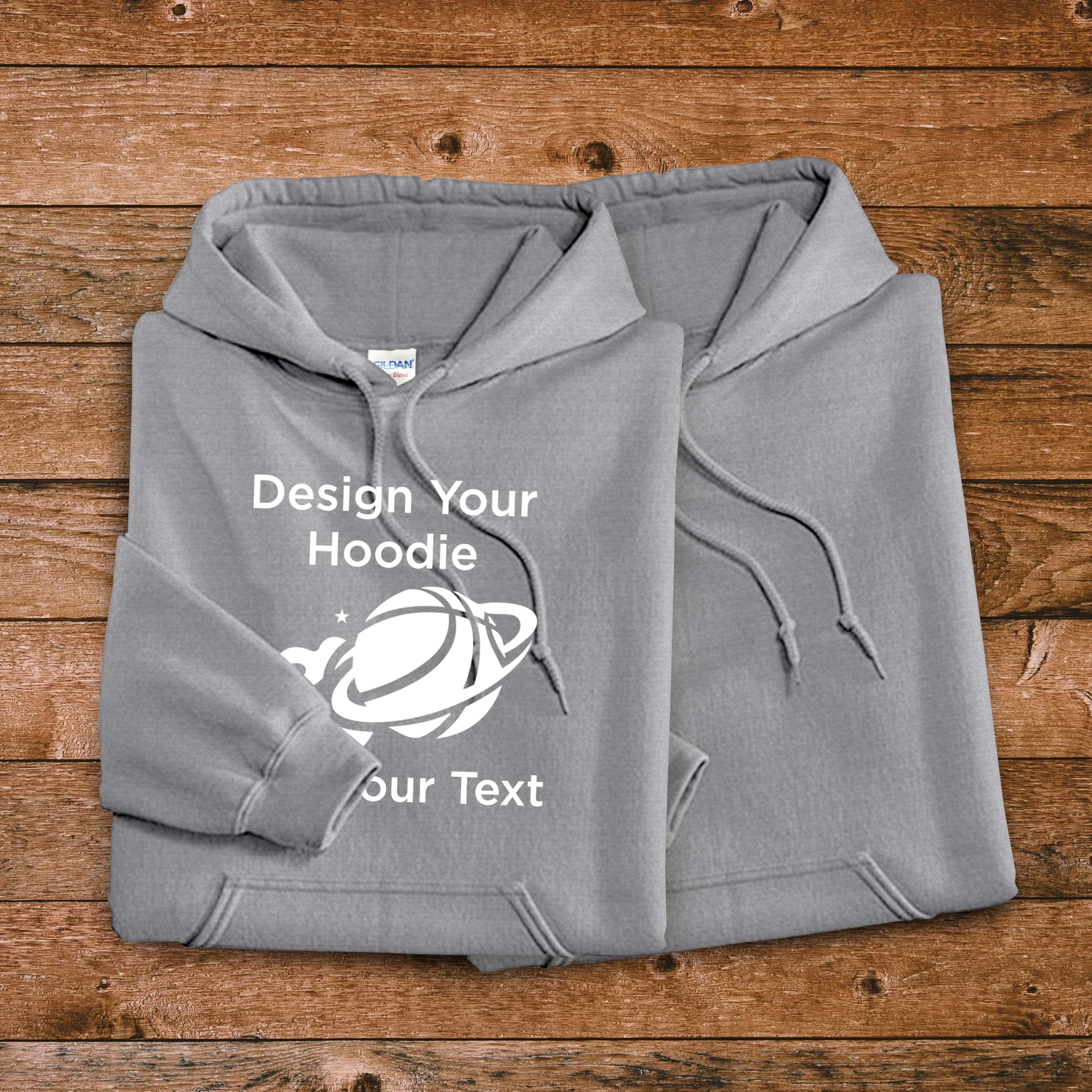 Custom Cotton Hoodie – Sports Grey