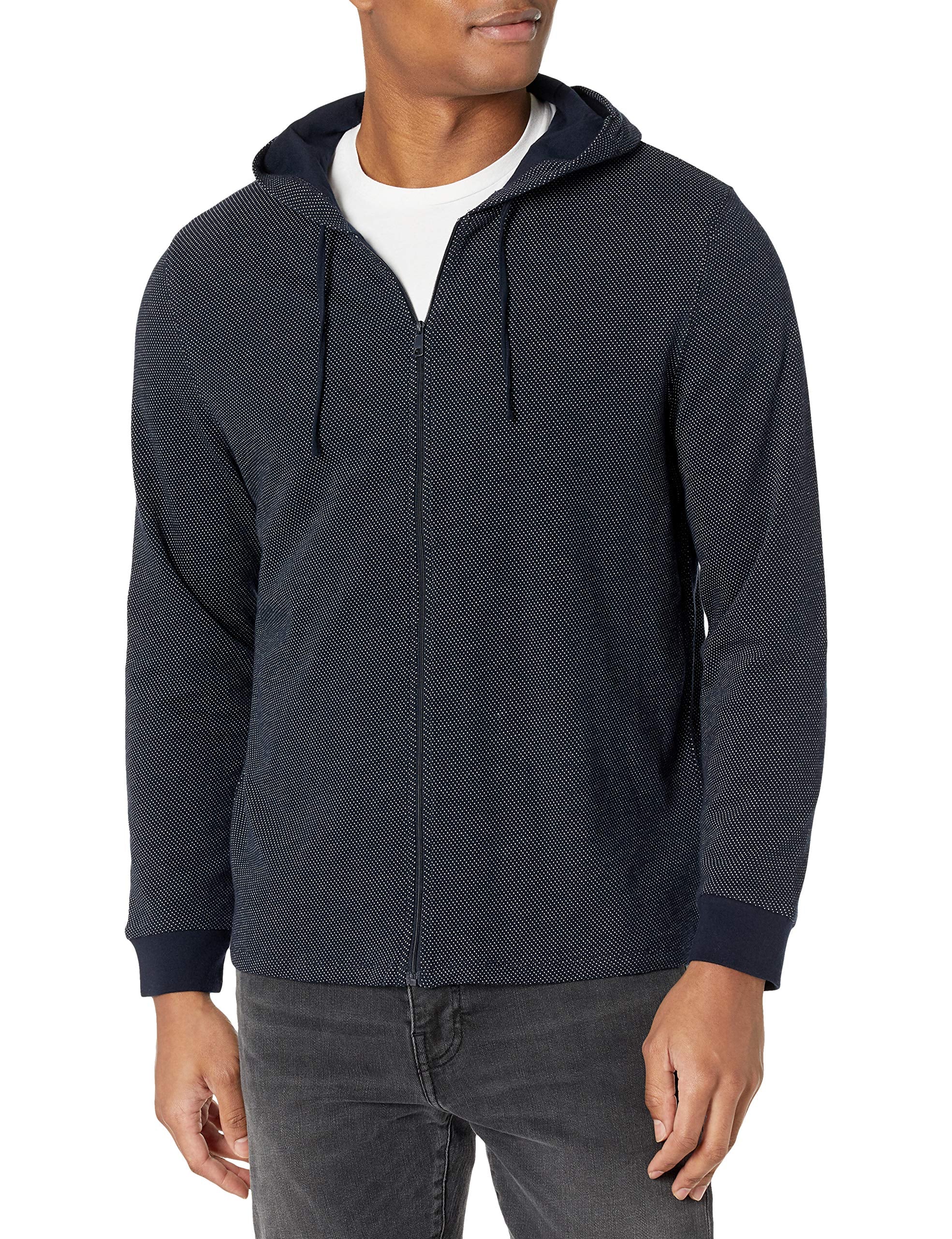 Vince Men's Birdseye Zip UP Hoodie